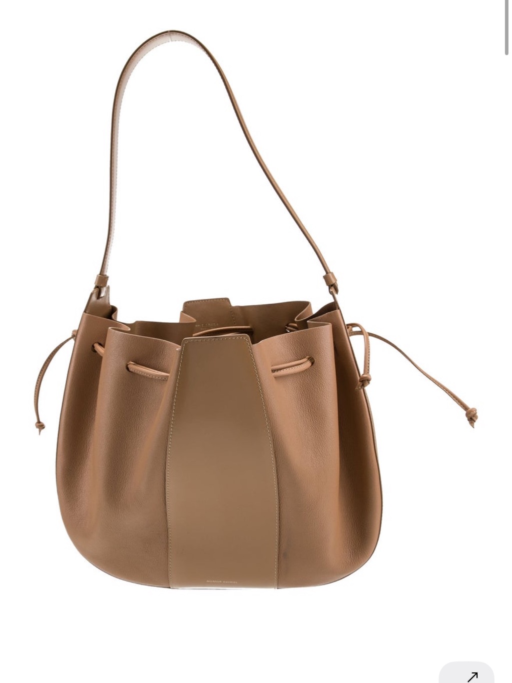 Mansur Gavriel Leather Bucket Shoulder Bag In Brown